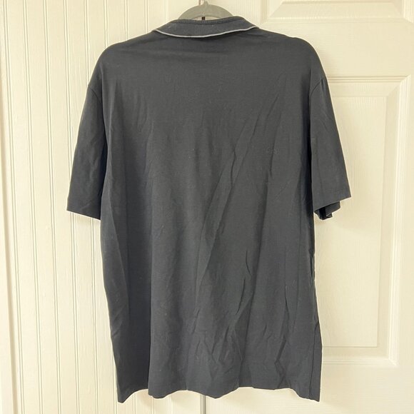 Armani Collezioni Men's Black Polo with White Collar Trim - Size XXL - Picture 2 of 4